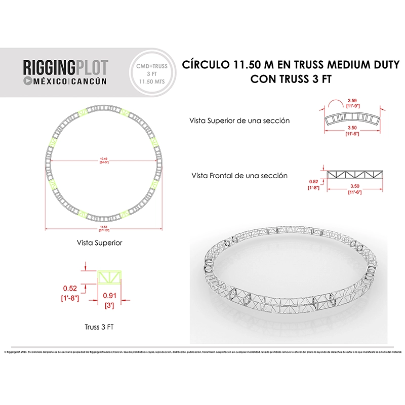 CIRCULO MD+TRUSS11.50MTS