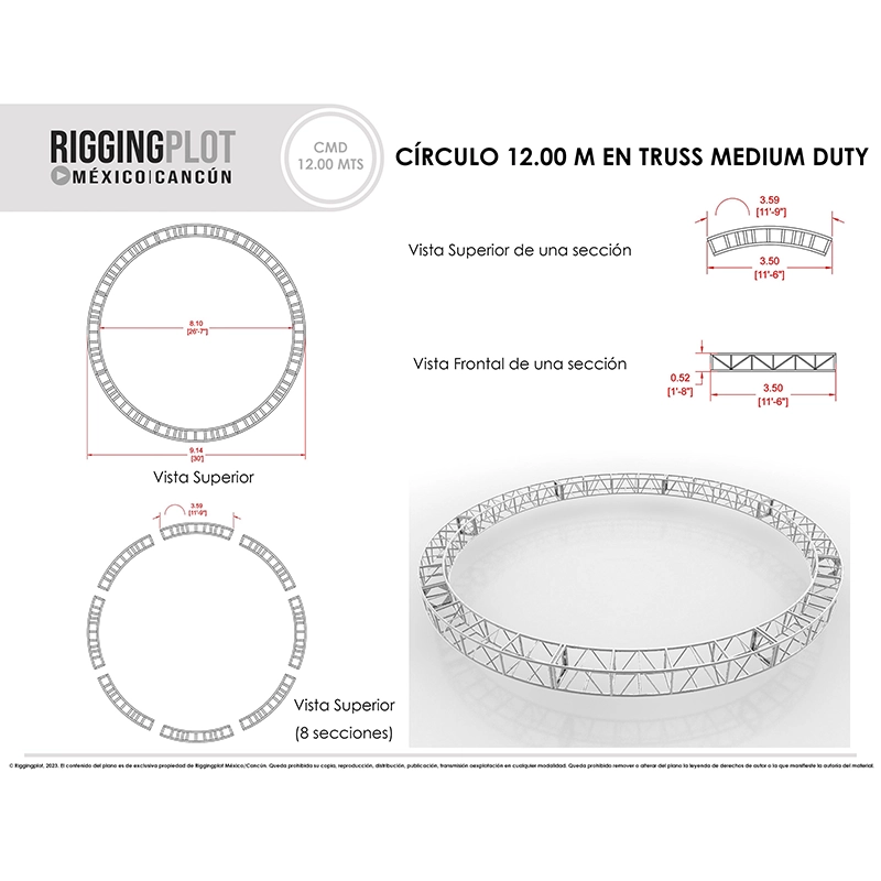 CÍRCULO MEDIUM DUTY 12 METROS EN MÉRIDA