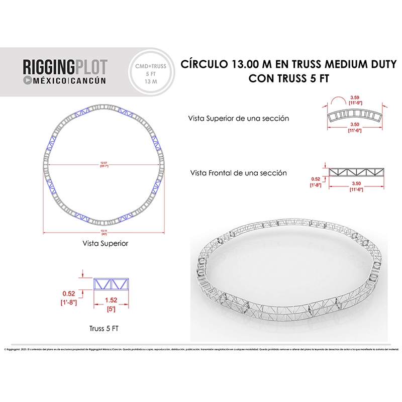 CMD+TRUSS3FT*13MTS