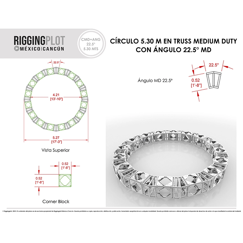 truss mk circular de aluminio de 6mts EN MÉRIDA