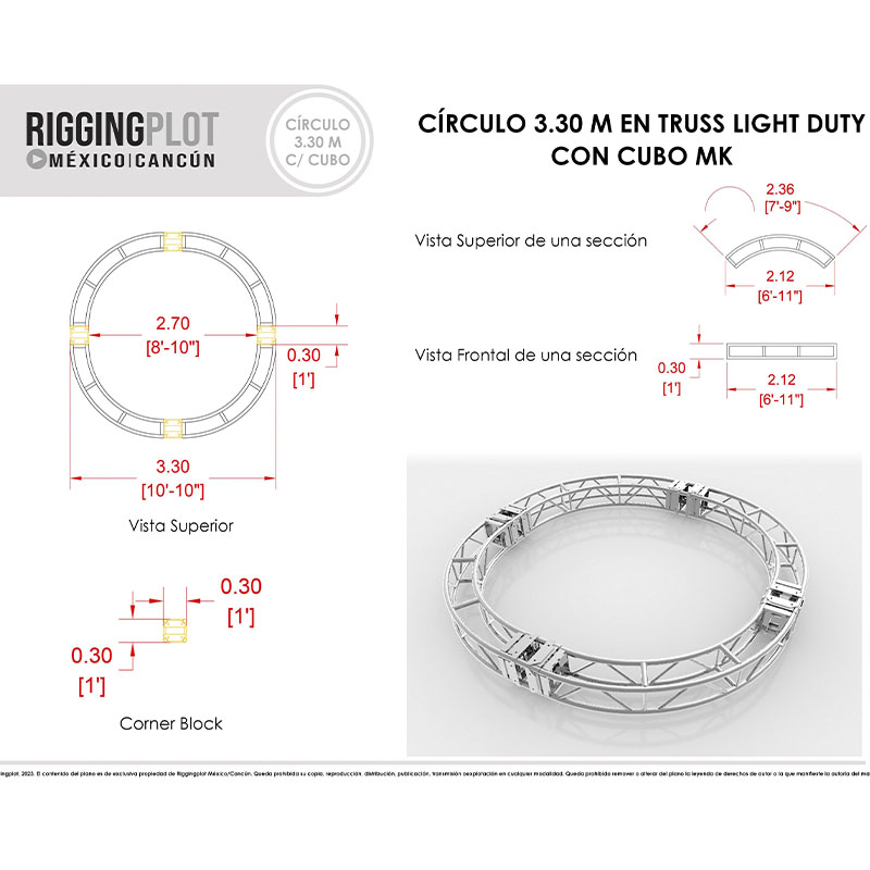circular truss 3.30mts EN MÉRIDA