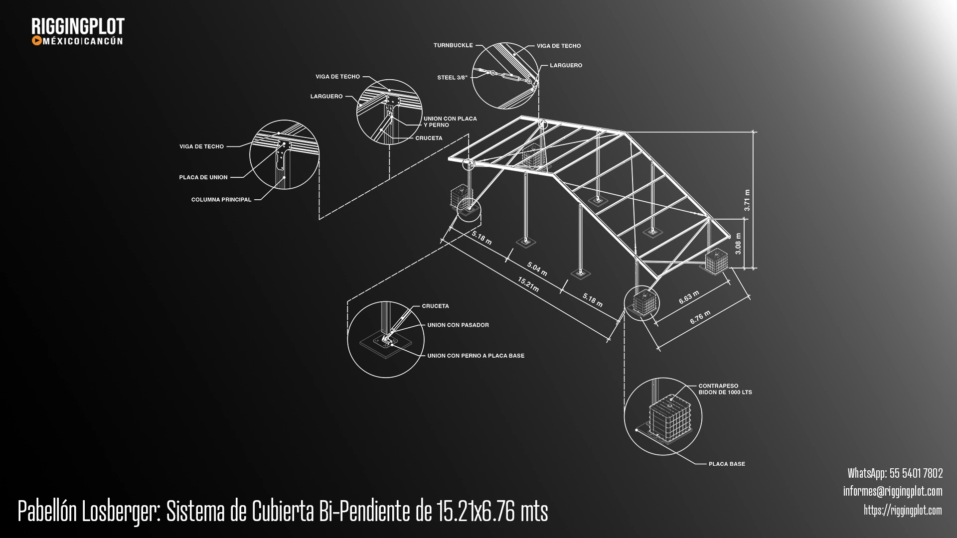 FICHA TÉCNICA CARPA LOSBERGER RIGGINGPLOT MÉXICO 19.22 X 6.76MTS MÉRIDA