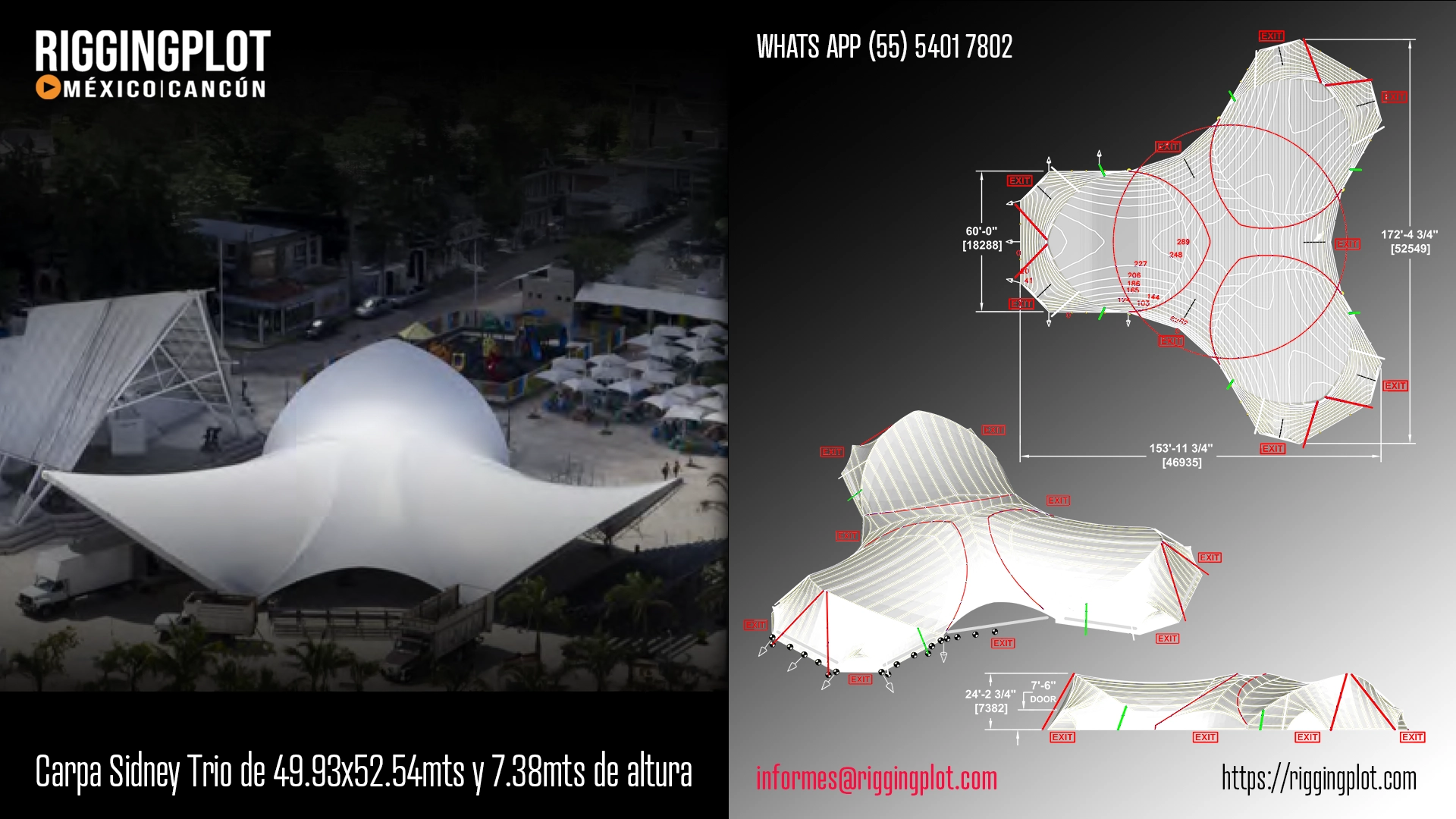 ficha tecnica carpa sidney trio riggingplot MÉRIDA