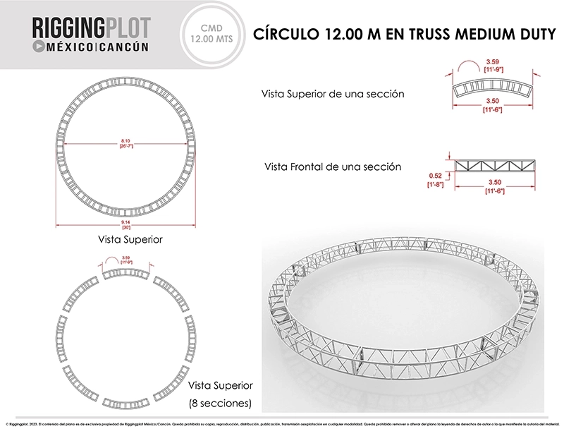 FICHA TÉCNICA TRUSS CIRCULAR CMD 12M DÍAMETRO MÉRIDA