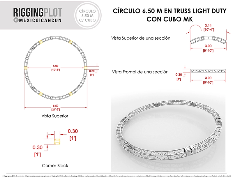 TRUSS CIRCULAR MK 5MTS DIAMETRO MÉRIDA