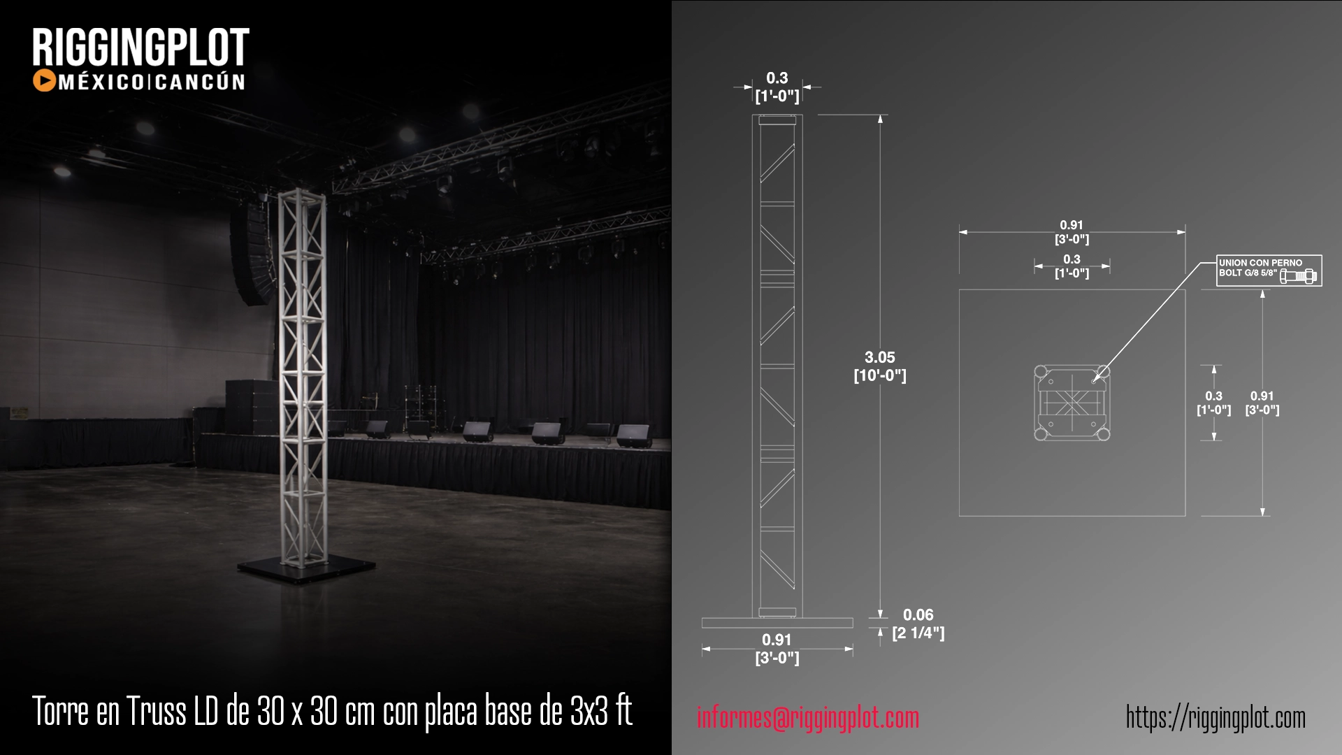 FICHA TÉCNICA TORRE DE TRUSS MK DE 10FT MÉRIDA