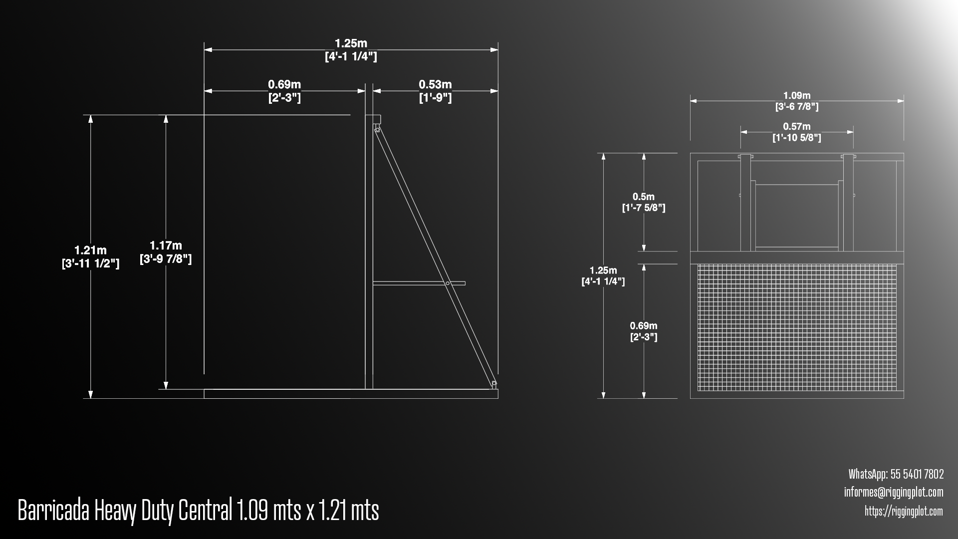 La Barricada Heavy Duty Central 1.09 x 1.21 mts está diseñada para brindar seguridad y control de público en conciertos, festivales y eventos masivos. Fabricada en aluminio de alta resistencia, ofrece durabilidad, fácil instalación y una integración eficiente con sistemas de contención profesional.