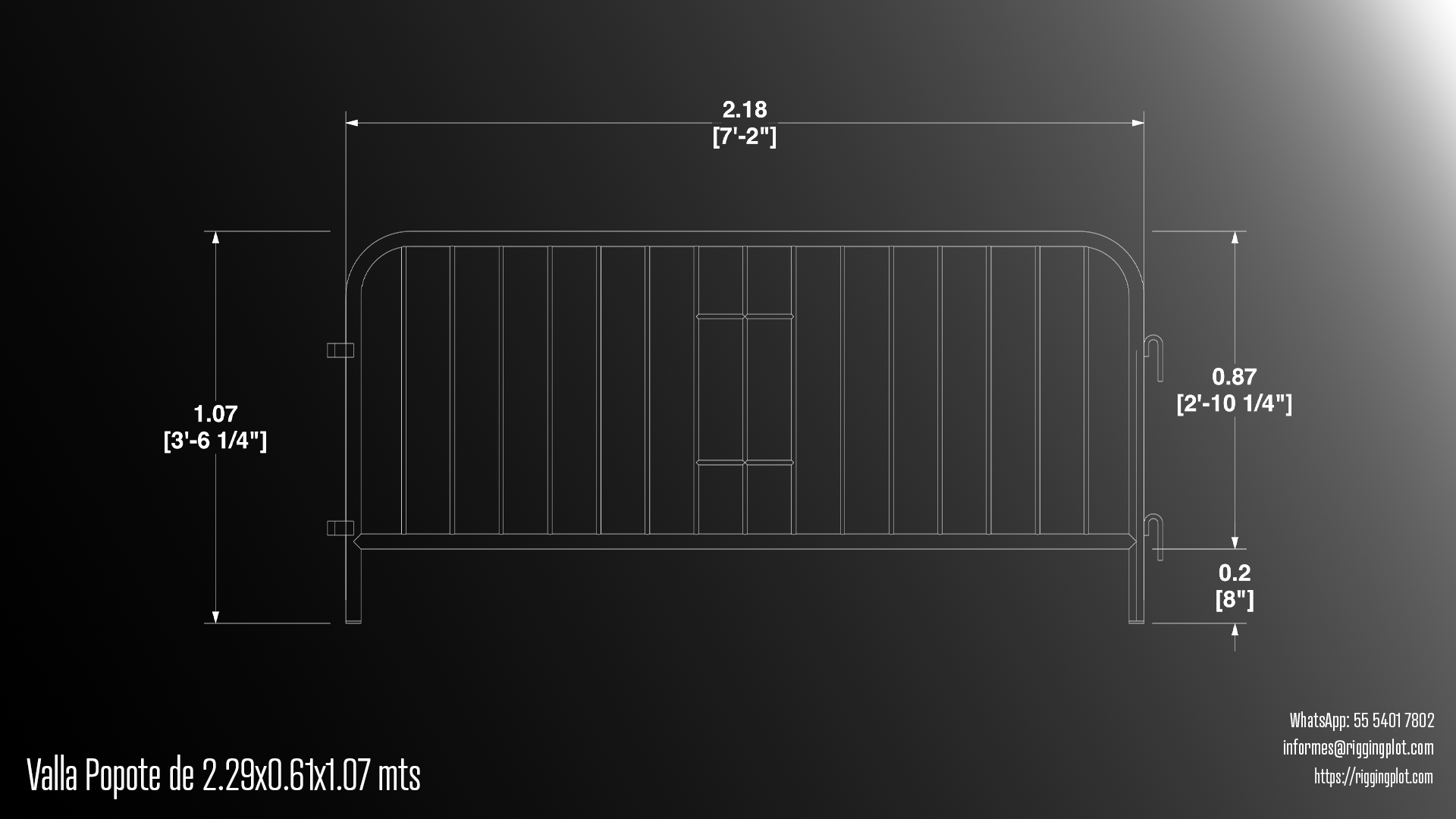 La Valla popote  1.09 x 1.21 mts está diseñada para brindar seguridad y control de público en conciertos, festivales y eventos masivos. Fabricada en aluminio de alta resistencia, ofrece durabilidad, fácil instalación y una integración eficiente con sistemas de contención profesional.