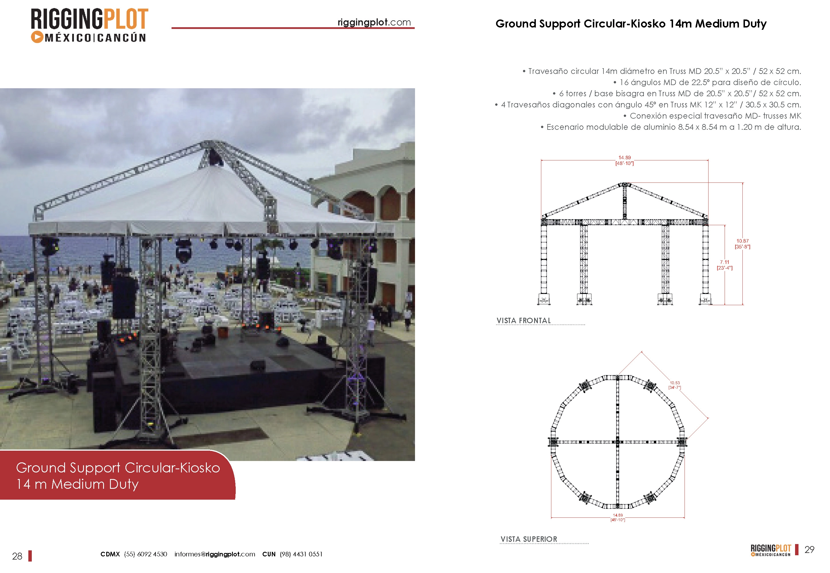 Ficha técnica ground support KIOSCO RIGGINGPLOT MÉXICO