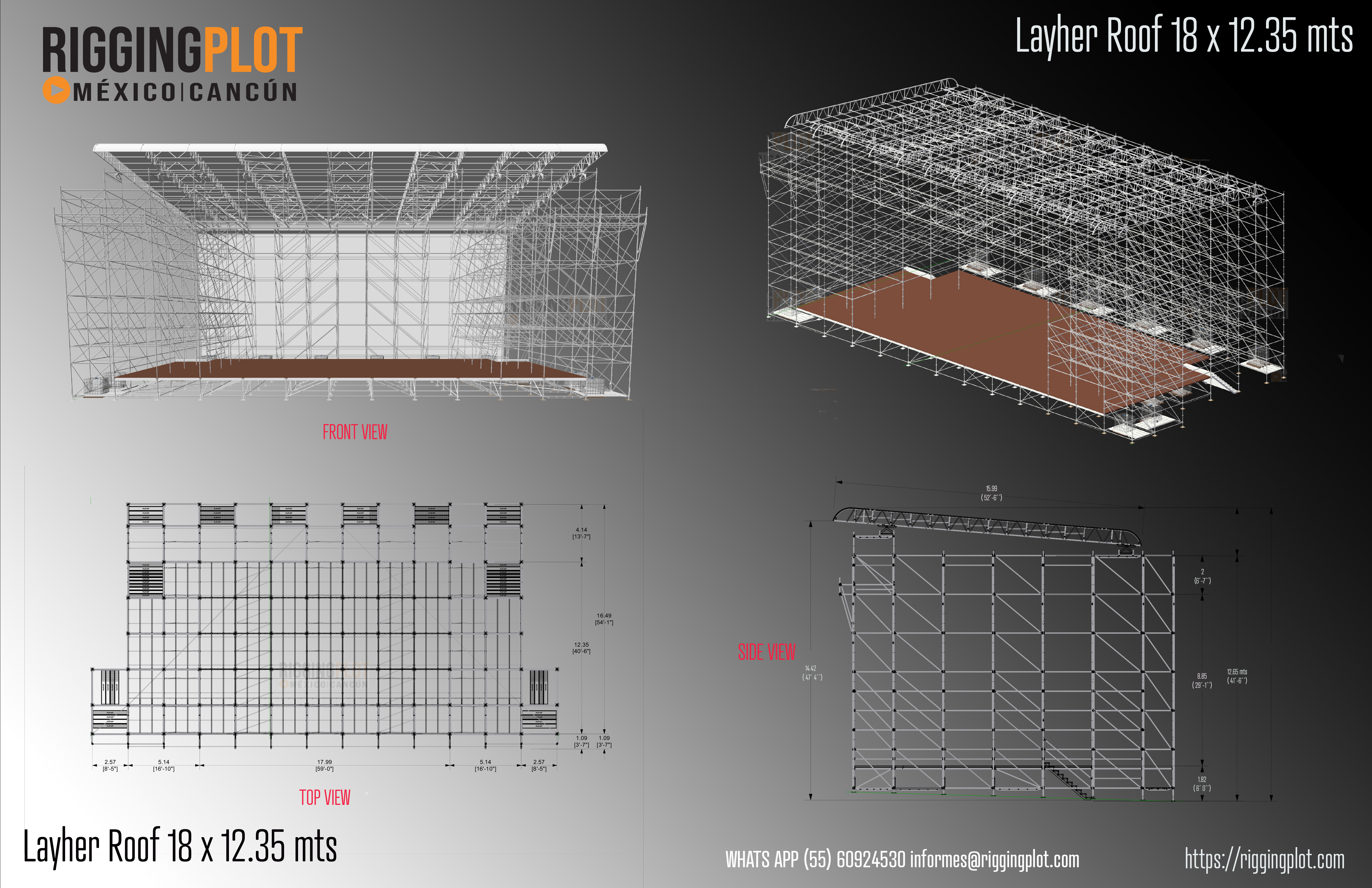 ficha técnica ground support whd 15x16mts riggingplot méxico